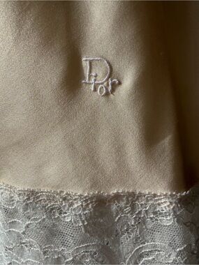 Christian Dior Soft Peach Slip with Lace bottom